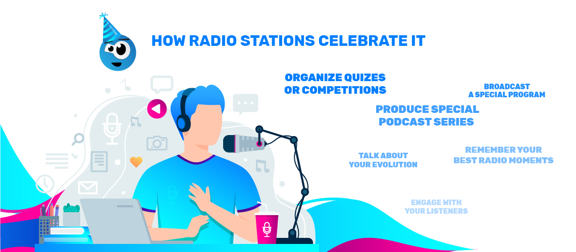 how radio stations celebrate world radio day infographic